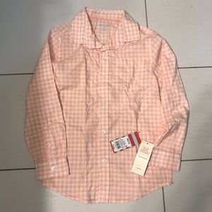NWT BOYS GINGHAM BUTTON DOWN SHIRT
